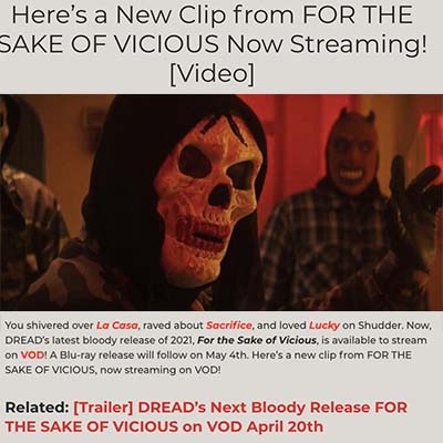 Here’s a New Clip from FOR THE SAKE OF VICIOUS Now Streaming! [Video]
